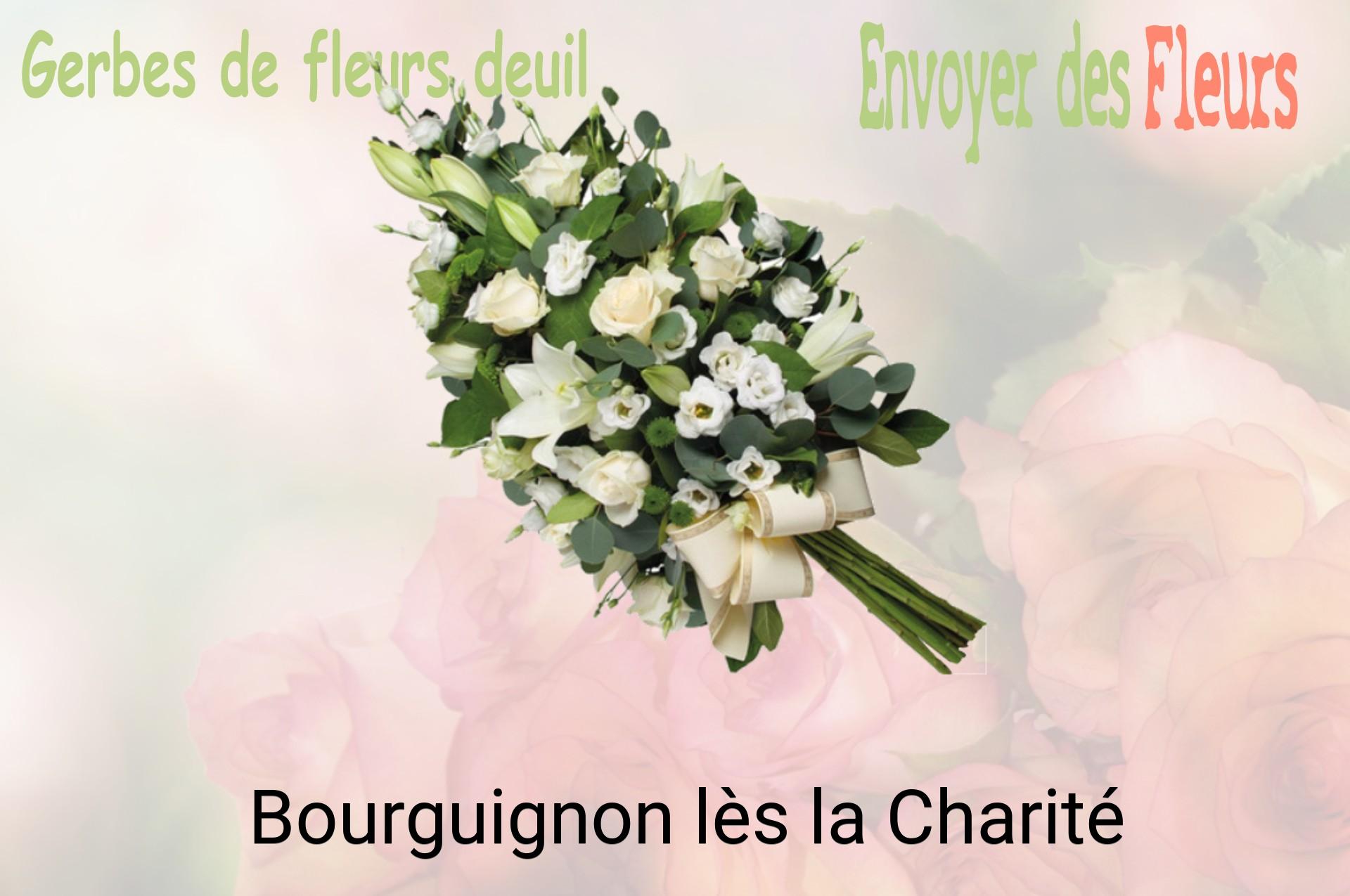 Gerbe de fleurs de deuil livrée à Bourguignon-lès-la-Charité